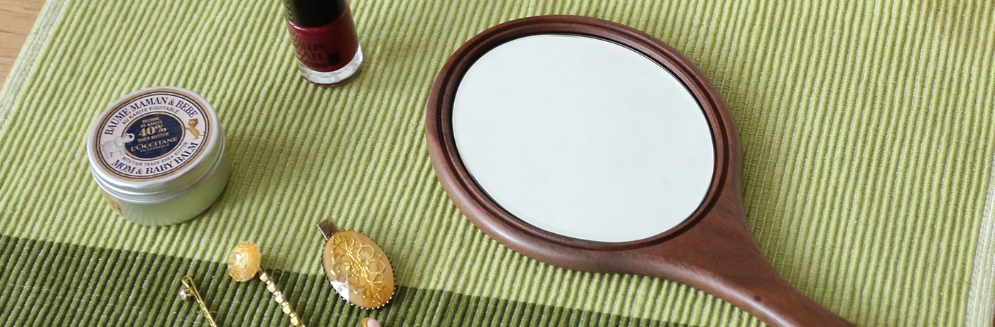木製ハンドミラー | 無垢材を使用したハンドメイド品 | MUKU工房