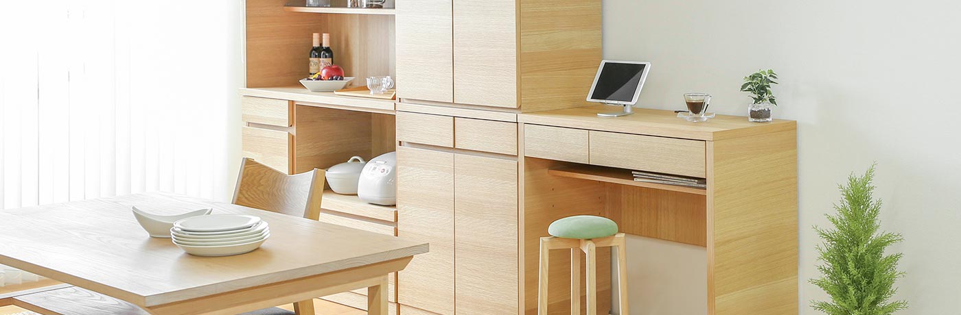 ナラ無垢材 デスク＆チェストワゴン＆チェア セット 本革張り 机 検MUKU工房 ナラ無垢材 デスク＆チェストワゴン＆チェア セット 本革張り 机