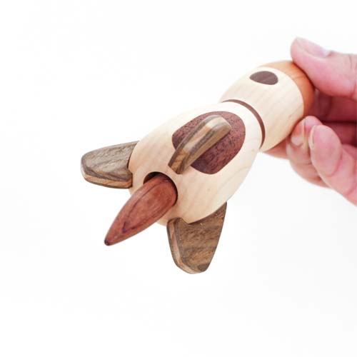 旭川クラフト コド木工 かぽかぽロケット 国産クラフト 木製 おもちゃ