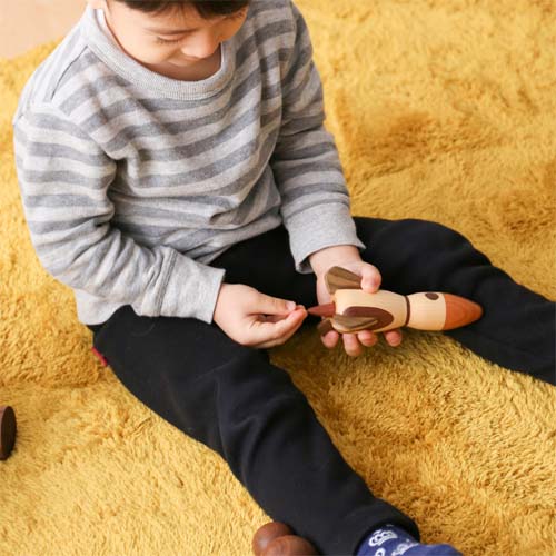 旭川クラフト コド木工 かぽかぽロケット 国産クラフト 木製 おもちゃ