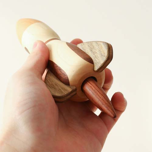 旭川クラフト コド木工 かぽかぽロケット 国産クラフト 木製 おもちゃ
