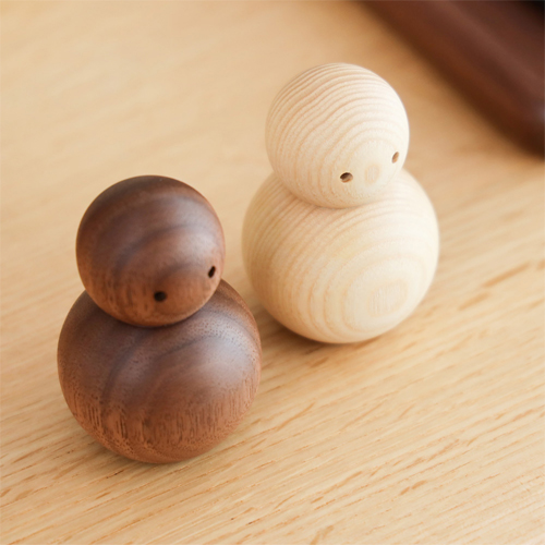 Asahikawa craft Codo mocco Sound snow man Japanese craft Wooden