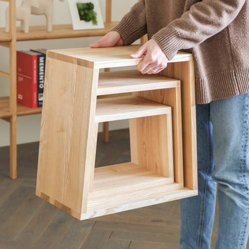 旭川家具 cosine コサイン ネストスツール 国産家具 無垢 スツール