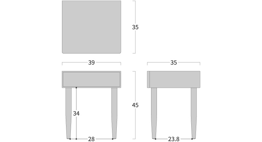 旭川家具 cosine コサイン ドロワーナイトテーブル 国産家具