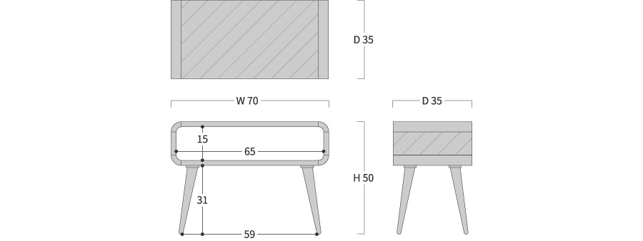 旭川家具 cosine コサイン ラックテーブル 国産家具 無垢 サイド