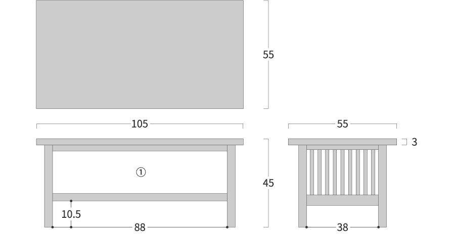 Various workshops COUNTRY HOUSE CLT2 Center table square