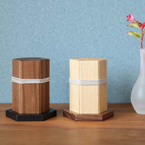 静岡家具 大伸木工 Daishin 結びの小壺 ROKU 国産家具 無垢 仏具