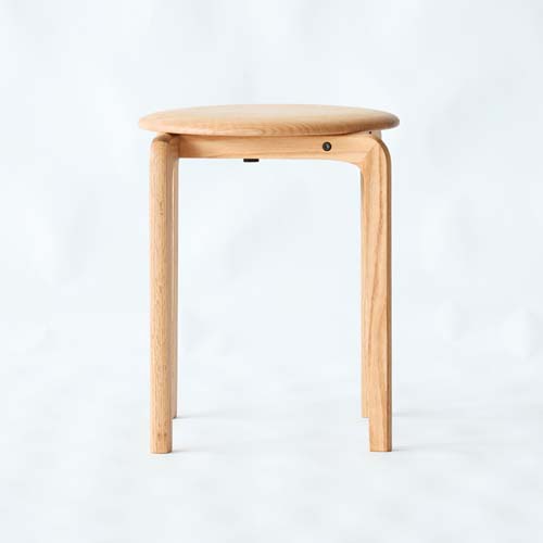 府中家具 DENTO 伝統工芸 LISCIO リッショ 4本脚スツール 国産家具