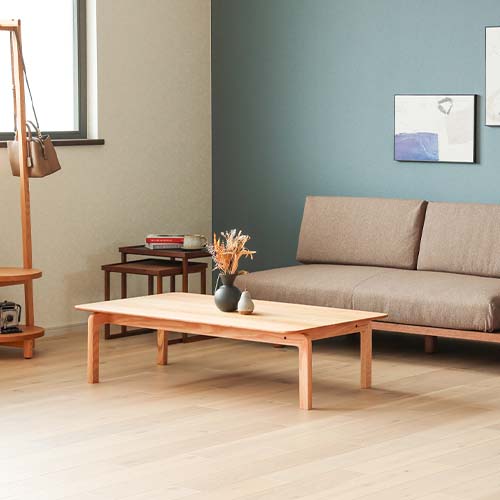 府中家具 DENTO 伝統工芸 LISCIO リッショ ローテーブル 国産家具 無垢