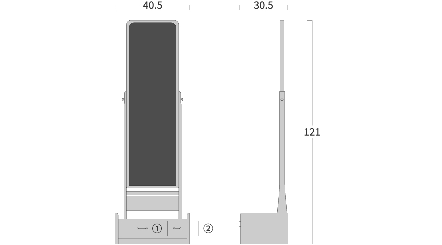 江戸指物 一面鏡台 伝統工芸品 木製 ミラー | MUKU工房