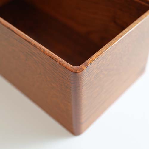 江戸指物 ティッシュ入れ 角丸 伝統工芸品 木製 ティッシュケース