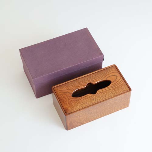 江戸指物 ティッシュ入れ 角丸 伝統工芸品 木製 ティッシュ