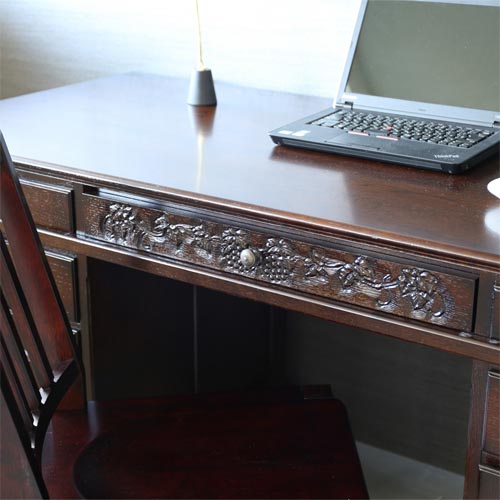 旭川家具 EZO エゾ Bacchus バッカス 両袖机 国産家具 無垢 ワーク