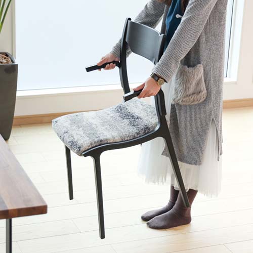 徳島家具 fuji 冨士ファニチア calm カーム セミアームチェア 背板