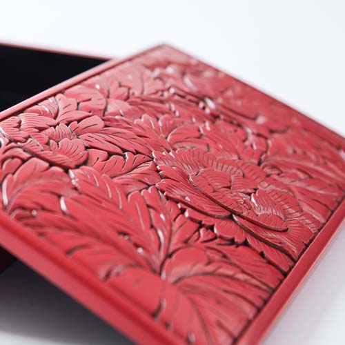 村上木彫堆朱 藤井漆工 はがき入れ 伝統工芸品 木製 小物入れ | MUKU工房