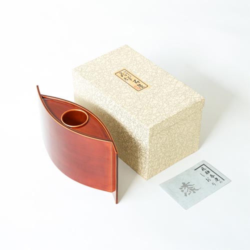 飛騨春慶 福壽漆器店 しずく花器 伝統工芸品 木製 花器 | MUKU工房