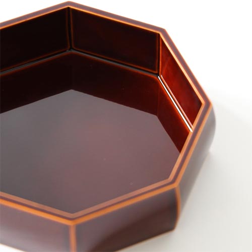 飛騨春慶塗 漆器 八角形 菓子器 赤 茶道具 飛騨春慶 元田漆器 八角鉢 伝統工芸品 木製 ボウル | MUKU工房