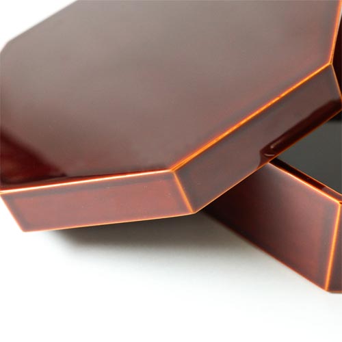 漆器 菓子器 中型 彫刻模様入り 飛騨春慶 元田漆器 末広菓子器 伝統工芸品 木製 ボウル | MUKU工房