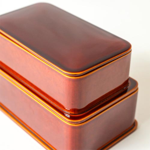 飛騨春慶 元田漆器 隅丸入子弁当箱 伝統工芸品 木製 弁当箱