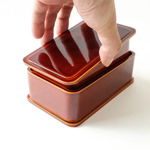 飛騨春慶 元田漆器 隅丸入子弁当箱 伝統工芸品 木製 弁当箱／箸箱