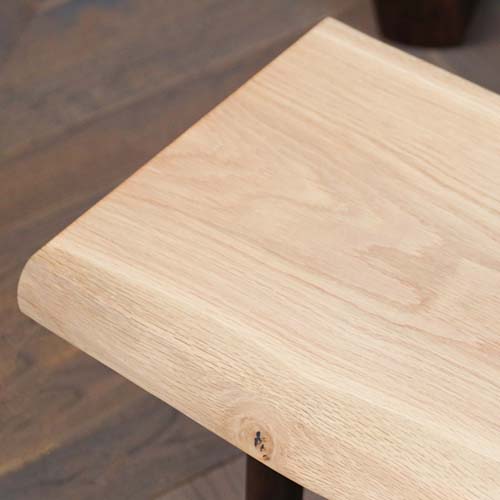 ●国産天然木使用こだわり製作オリジナル！ベンチ・文机 完成品 オーク無垢材使用 シギヤマ家具 ダイニングベンチ EVAN