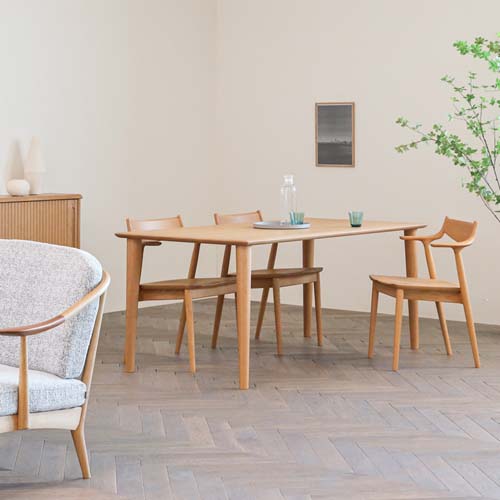 各地の名工房 Hamamoto kogei 浜本工芸 No.7000 ダイニングチェア 板座