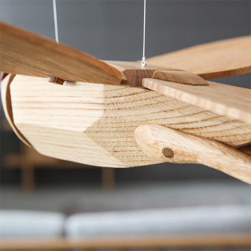 atelier subaco ぬいぐるみ オブジェ モビール 旭川クラフト 早見賢二 Mobile モビール フクロウ 国産クラフト 木製