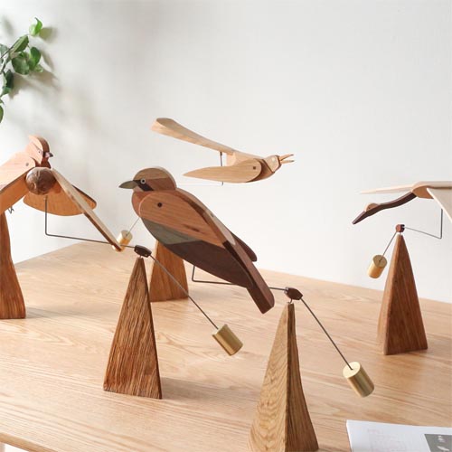 旭川クラフト 早見賢二 ロベロベー 国産クラフト 木製 オブジェ オーク