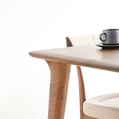 7月限定1万円off 美品)葉山家具 一本木長方形テーブル 売約済み】山桜 耳付き接ぎ無垢テーブル（国産/四本脚付