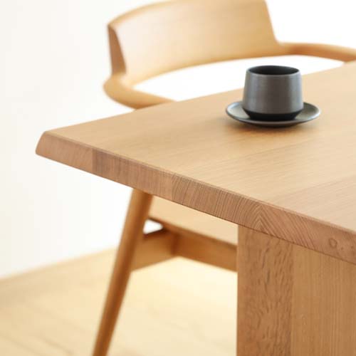 飛騨家具 HIDA 飛騨産業 Jin Dining 侭ダイニング 耳付形天板 板脚