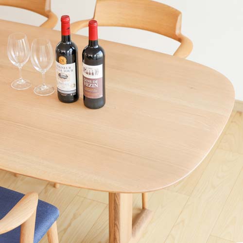 飛騨家具 HIDA 飛騨産業 Jin Dining 侭ダイニング オーバル型天板 T脚
