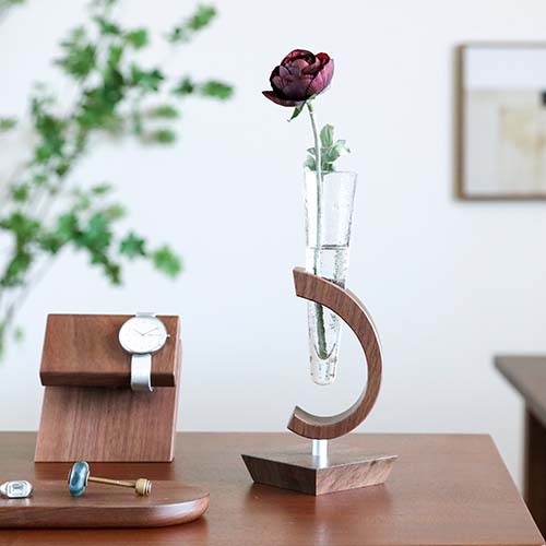 旭川クラフト JUN COBO 淳工房 Ki Glass 木グラス 一輪挿し 角台