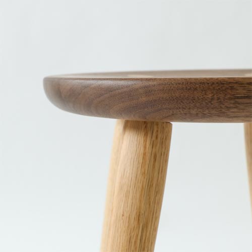 飛騨家具 kijiya 家具工房雉子舎 円スツール 国産家具 無垢 スツール