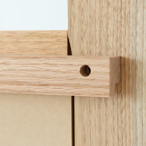飛騨家具 kijiya 家具工房雉子舎 飾り棚付鏡 大 国産家具 無垢