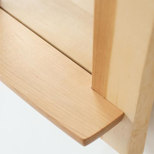 飛騨家具 kijiya 家具工房雉子舎 飾り棚付鏡 大 国産家具 無垢