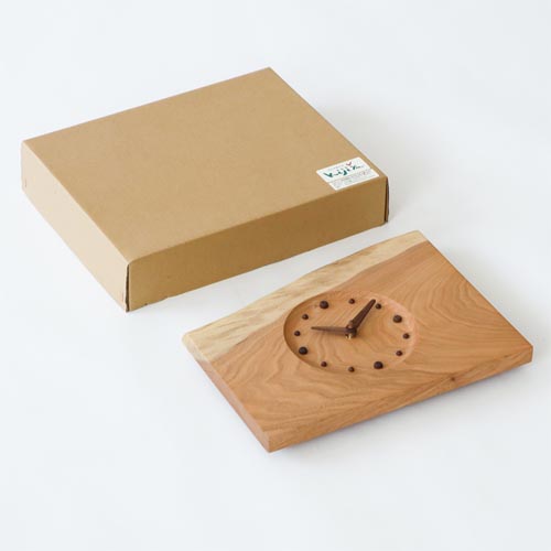 飛騨家具 kijiya 家具工房雉子舎 Mimitsuki Tokei 耳付時計 よこ型