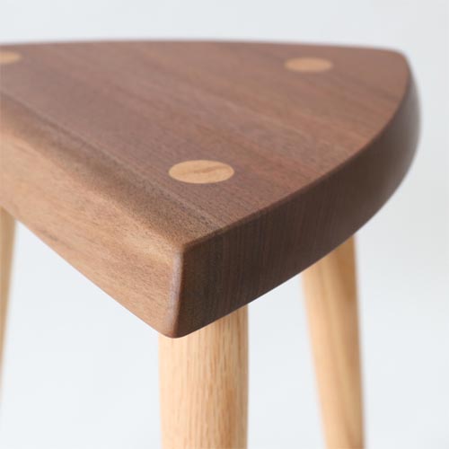 飛騨家具 kijiya 家具工房雉子舎 三角スツール 国産家具 無垢 スツール