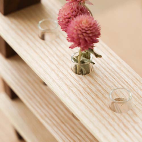【極美・一点物】天然木 根木花器 花台付 落とし（筒）付き 華道具 生け花 骨董 各地の名工房 kochi コチ Moon ムーン5 花挿し 国産クラフト 木製 花器