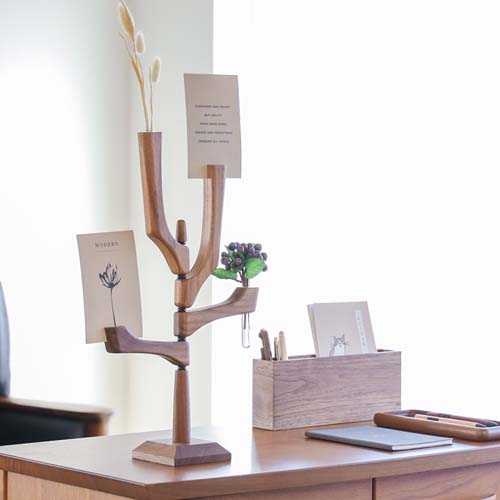 各地の名工房 kochi コチ ツノ4 カード 花挿し 国産クラフト 木製 花器