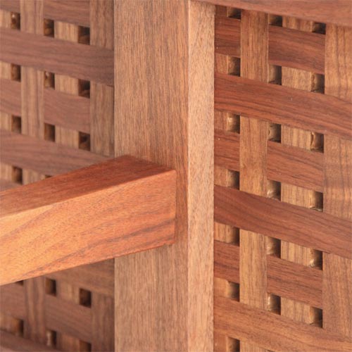 旭川家具 家具工房木魂 Koshi 格子 ベンチ 国産家具 無垢 ベンチ