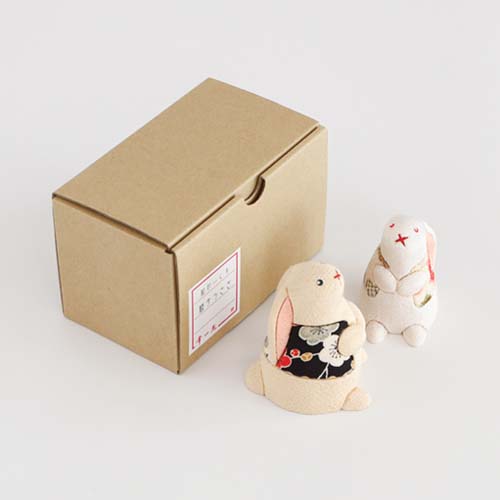 江戸木目込人形 koikko 幸一光 和わーくす うさぎの親子 伝統工芸品