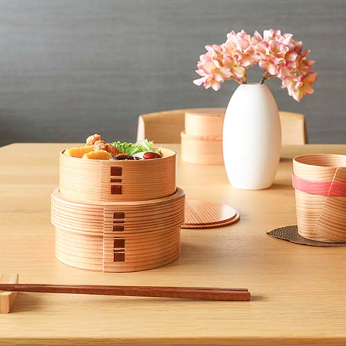 大館曲げわっぱ 栗久 弁当箱 入子丸 伝統工芸品 木製 弁当箱 | MUKU工房