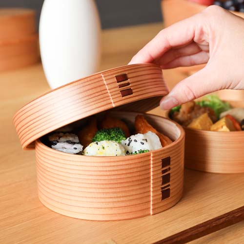 大館曲げわっぱ 栗久 弁当箱 入子丸 伝統工芸品 木製 弁当箱 | MUKU工房