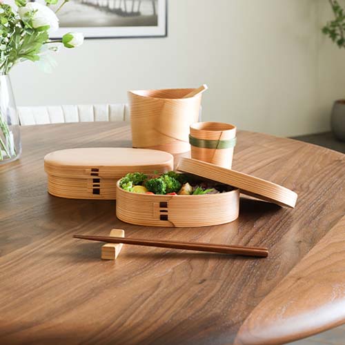 大館曲げわっぱ 栗久 弁当箱 小判型 伝統工芸品 木製 弁当箱 | MUKU工房