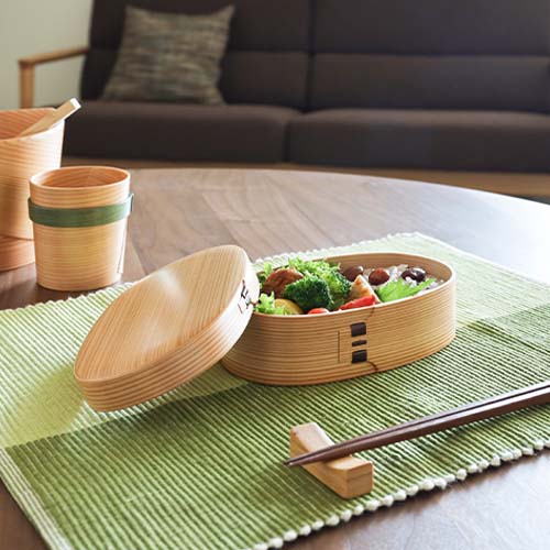 大館曲げわっぱ 栗久 弁当箱 小判型 伝統工芸品 木製 弁当箱 | MUKU工房