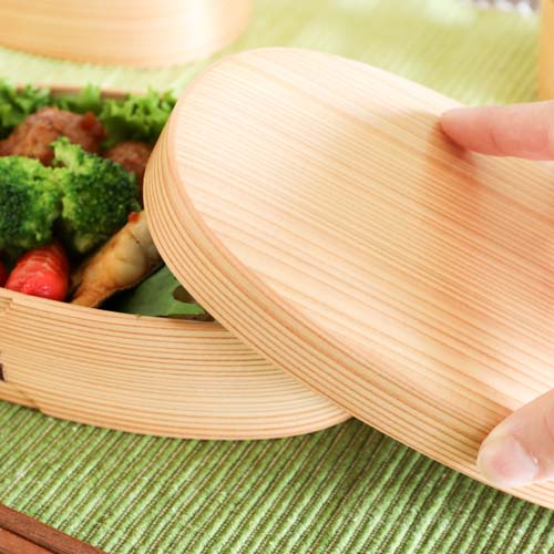 大館曲げわっぱ 栗久 弁当箱 小判型 伝統工芸品 木製 弁当箱 | MUKU工房