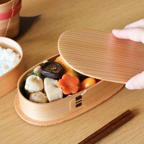 老舗 栗久/大館まげわっぱ 木製 小判型弁当箱 レディース RL 伝統的工芸品 大館曲げわっぱ 栗久 弁当箱 小判入子 伝統工芸品 木製 弁当箱 | MUKU工房