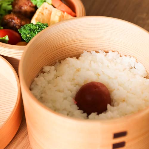 大館曲げわっぱ 栗久 弁当箱 丸二段 伝統工芸品 木製 弁当箱 | MUKU工房