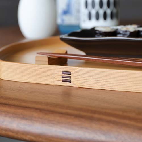大館曲げわっぱ 栗久 半月盆 伝統工芸品 木製 トレー | MUKU工房