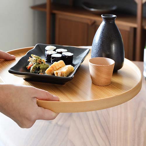 大館曲げわっぱ 栗久 半月盆 伝統工芸品 木製 トレー | MUKU工房